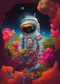 astronaut-universe-planting-flowers-7556460/